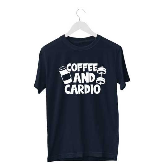 Coffee & cardio | Navy Blue Men tee
